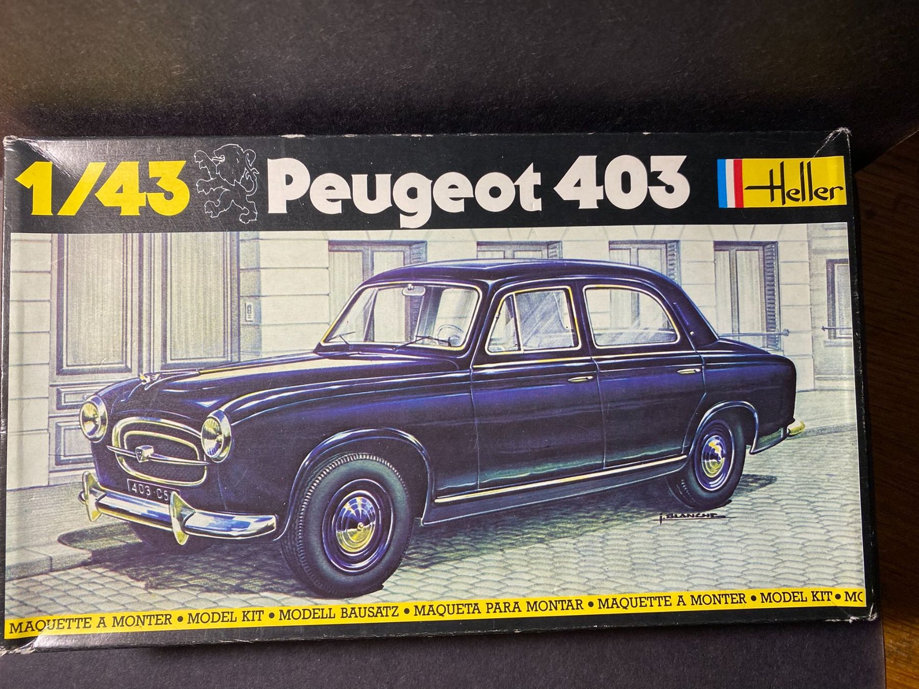 Heller Modellini d'auto: Heller Peugeot 403 Oldtimer Modellauto Bausatz 1:43 OVP – Nuovo e nell'imballaggio originale da Spiez venduto da Mlandcruiser