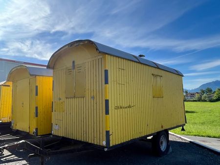 Bauwagen / Zirkuswagen isoliert, gelb, Abholung sofort!