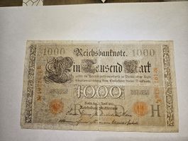 1000 Mark Reichsbanknote, Berlin 1910, Antik und Selten!