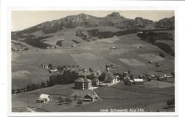 Schwende (AI) - Dorfpartie mit Kirche - Schule  Hoher Kasten