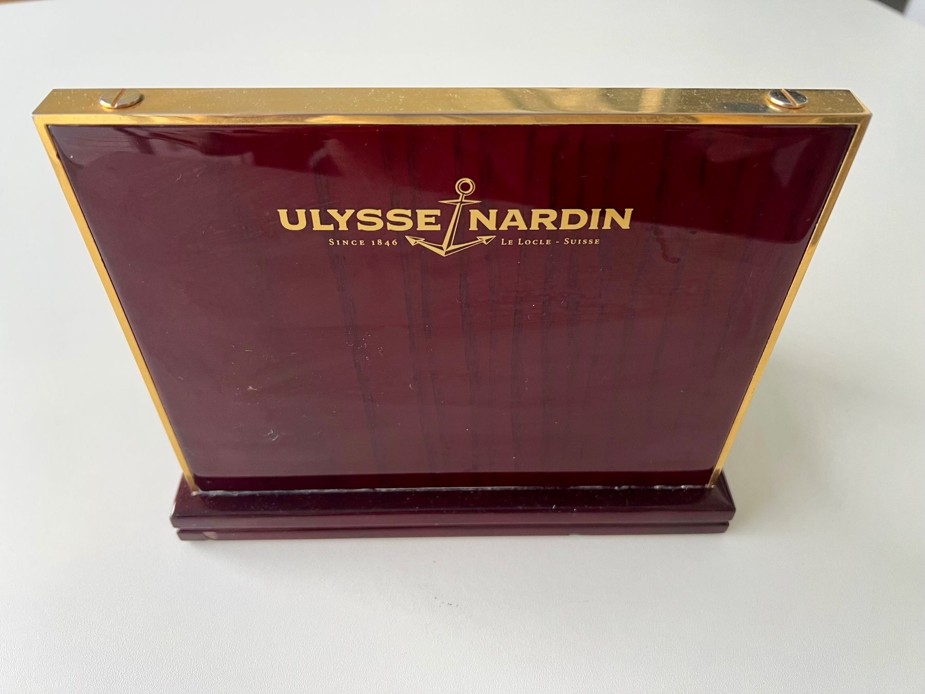 Ulysse Nardin Orologi: ULYSSE NARDIN original precious wood & brass document holder – Usato da Mont-sur-Lausanne venduto da vmi_ym5l 2