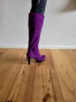 Stivali scamosciati viola - made in Florence