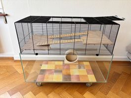 Hamsterkäfig gross, mit viel Zubehör