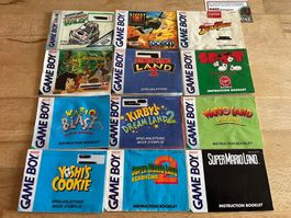 Game Boy Anleitungen 12 Stück Konvolut Bundle B-Ware