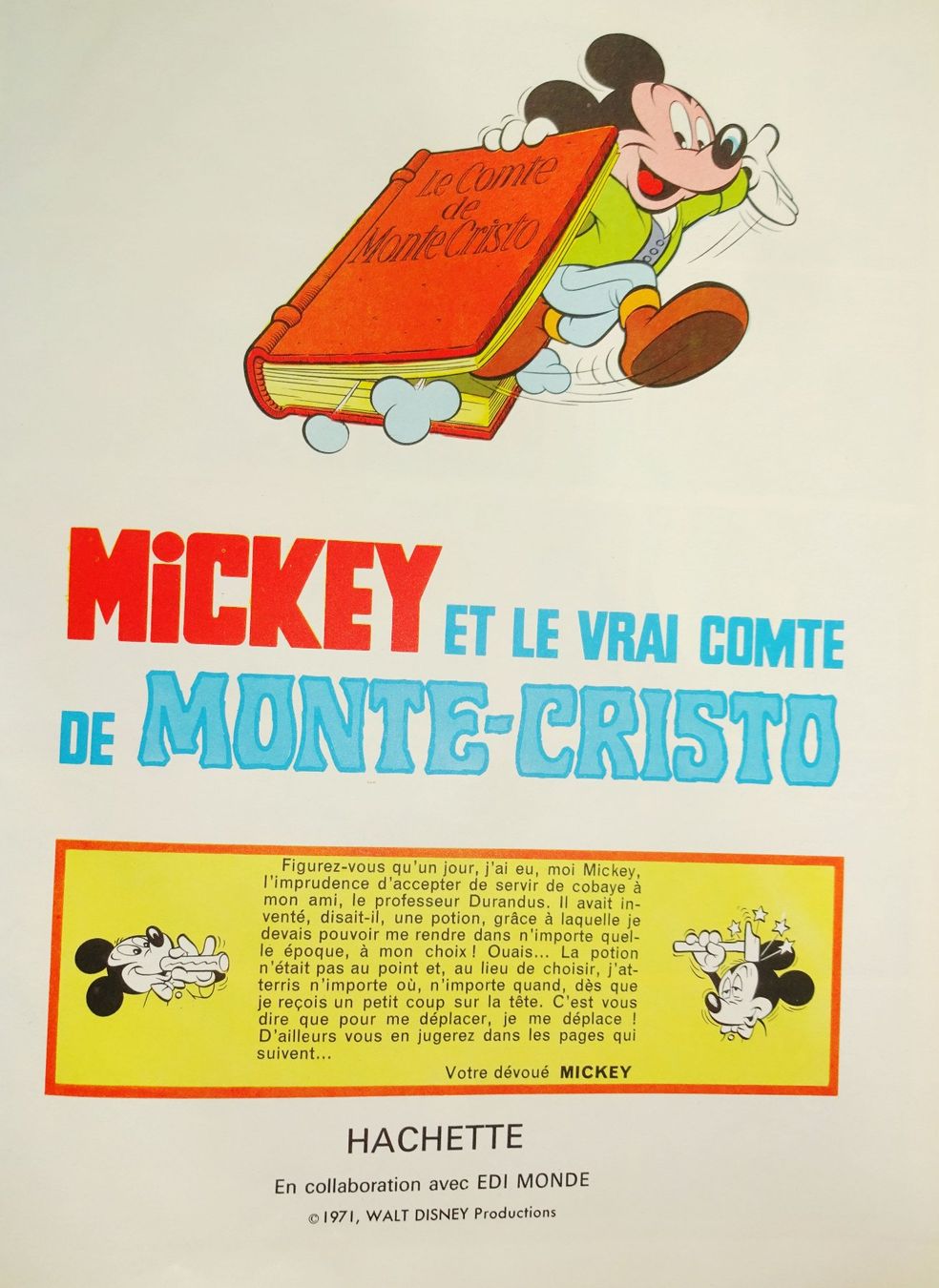 Fumetti: Mickey et le vrai comte de Monte Cristo – Usato da St.Gallen venduto da Paddington11 3