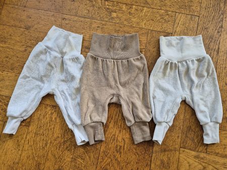 Lot de 3 pantalons bébé H&M taille 50/0-1 mois coton bio
