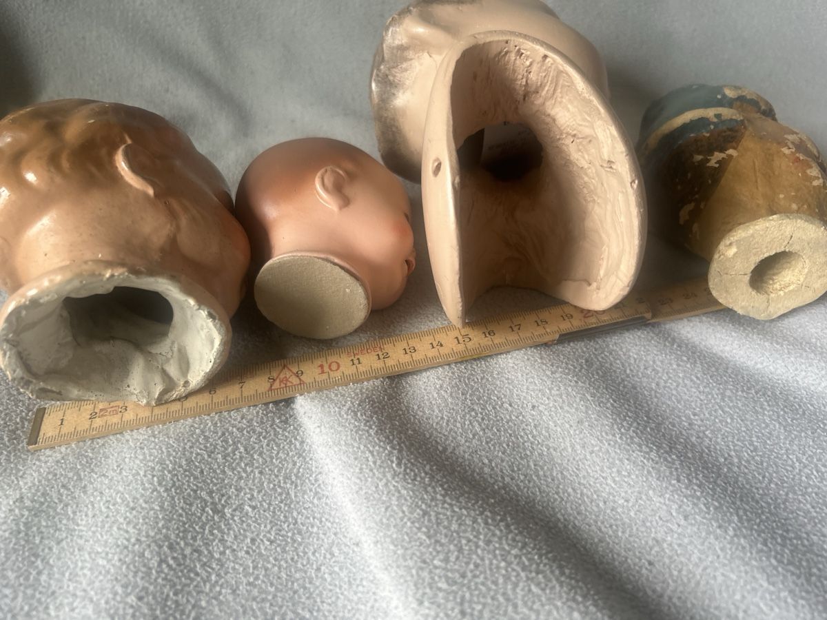 Bambole: 4 alte Puppenköpfe antik – Usato da Bonstetten venduto da Ebano- 9