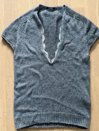 Massimo Dutti Strickweste Grau Gr. S 