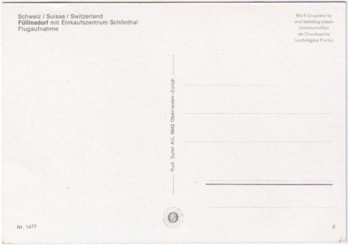 Cartoline postali: Füllinsdorf - Schöntal Luftaufname – Usato da Binningen venduto da Mountainrider 1