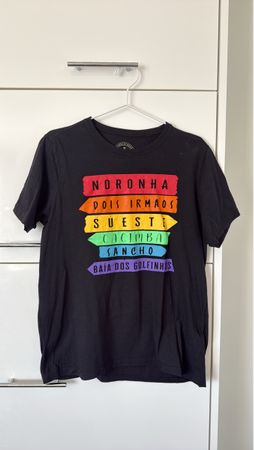 T-Shirt Noronha Brasilien schwarz bunt Grösse M neu