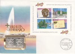 Numisbrief Helvetia Genève 1990, Silber 999