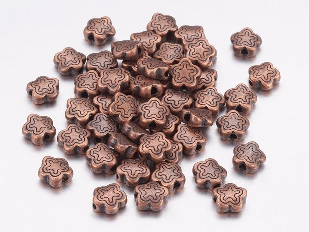 Perle (finte): Perle Blume Rotkupfer 7mm, 4 Stück – Nuovo (secondo la descrizione) da Stallikon venduto da perlenliebe 2