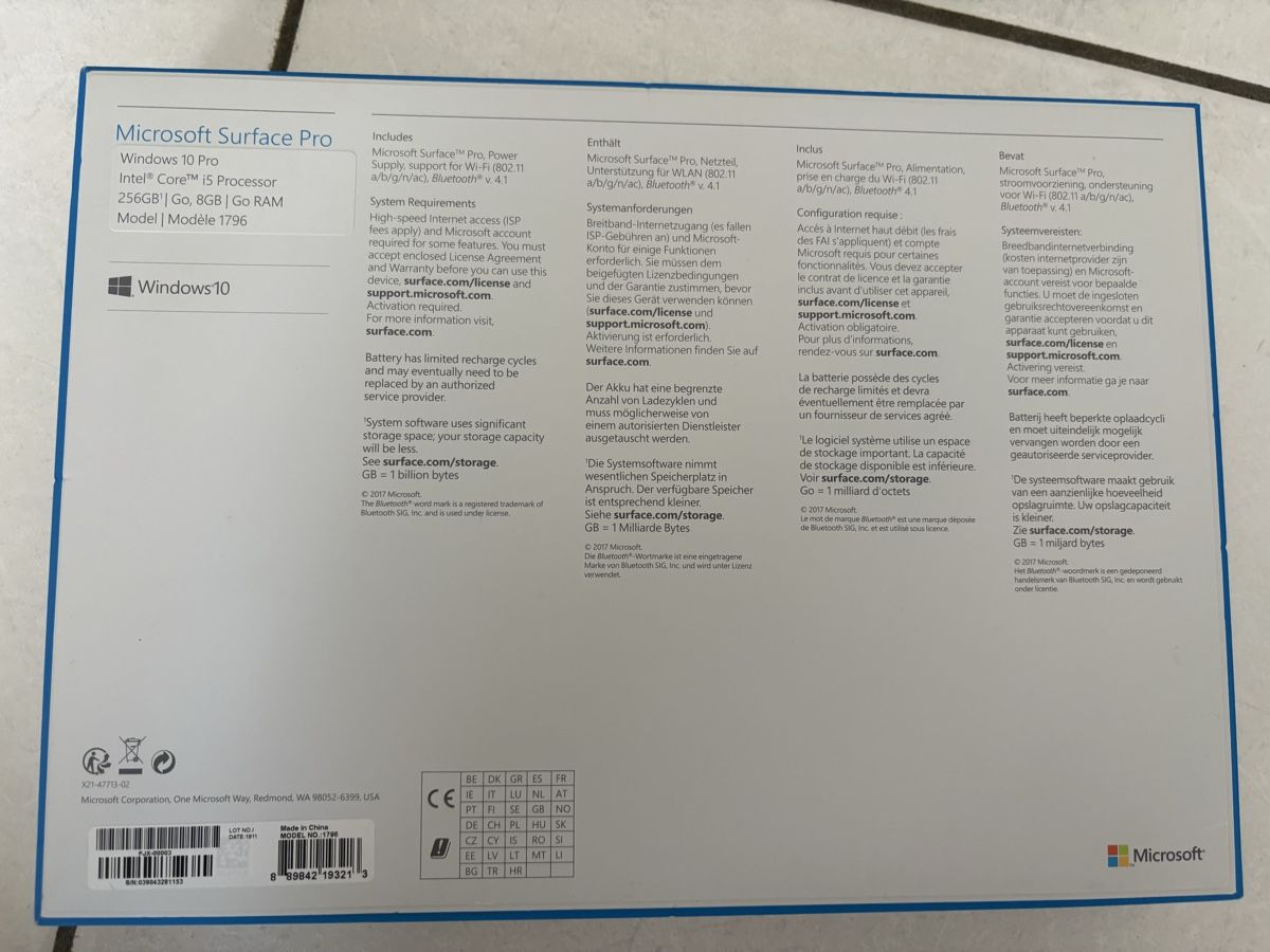Microsoft Notebook: Microsoft Surface Pro (2017) | i5 | 8 GB RAM | 256 GB SSD – Usato da Romanshorn venduto da Leonii 1