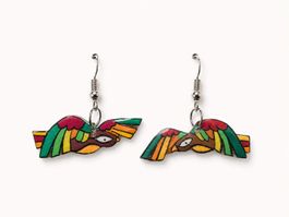 Boucle illustrées et peintes à la main “ OISEAU JOYEUX"
