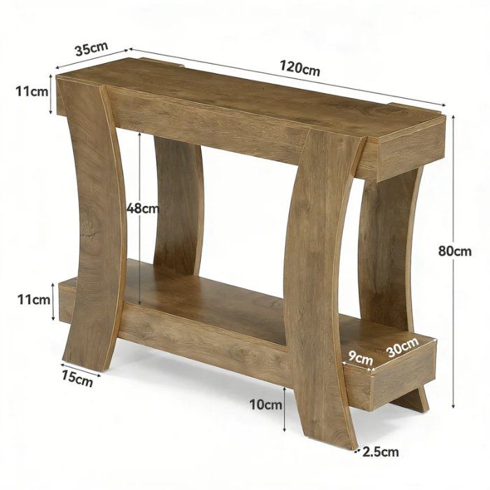 Tavoli: Konsolentisch 120cm 2 Ebenen Industrial – Nuovo e nell'imballaggio originale da Gretzenbach venduto da Genfi-Shop 1