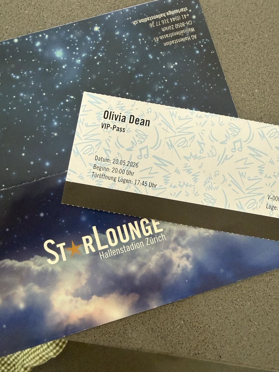 Tickets: 1 x VIP LOUNGE Olivia Dean – Neu (gemäss Beschreibung) aus Oberwil-Lieli von Florentia