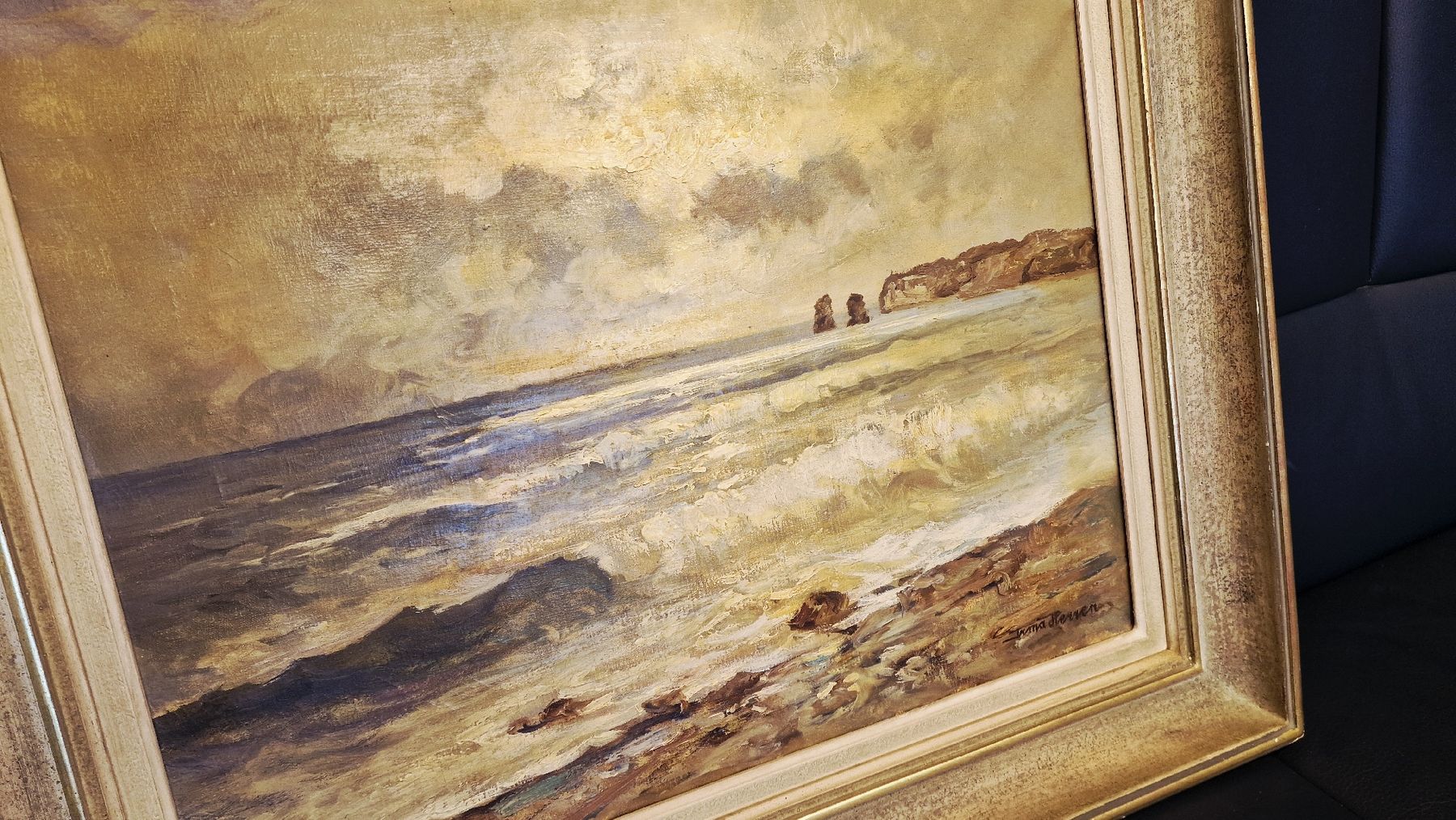 Dipinti: Ölgemälde, Meerlandschaft, signiert – Usato da BERN venduto da Intarsia 3