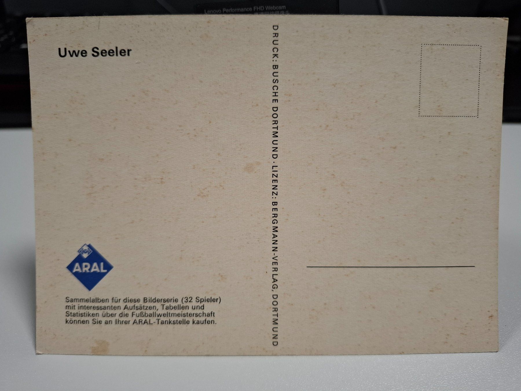 Cartoline postali: Uwe Seeler, Uns Uwe, HSV, Ansichtskarte von 1966 / ARAL – Usato da Meilen venduto da Anfield1 1