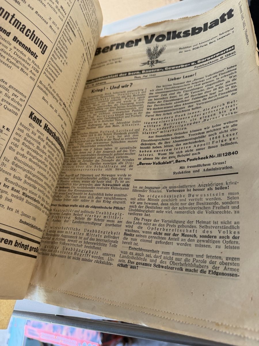 Riviste & Magazine: Nidauer Anzeiger, Schweizer Zeitung von 1939 – Difettoso da Lyss venduto da nekoreh 3