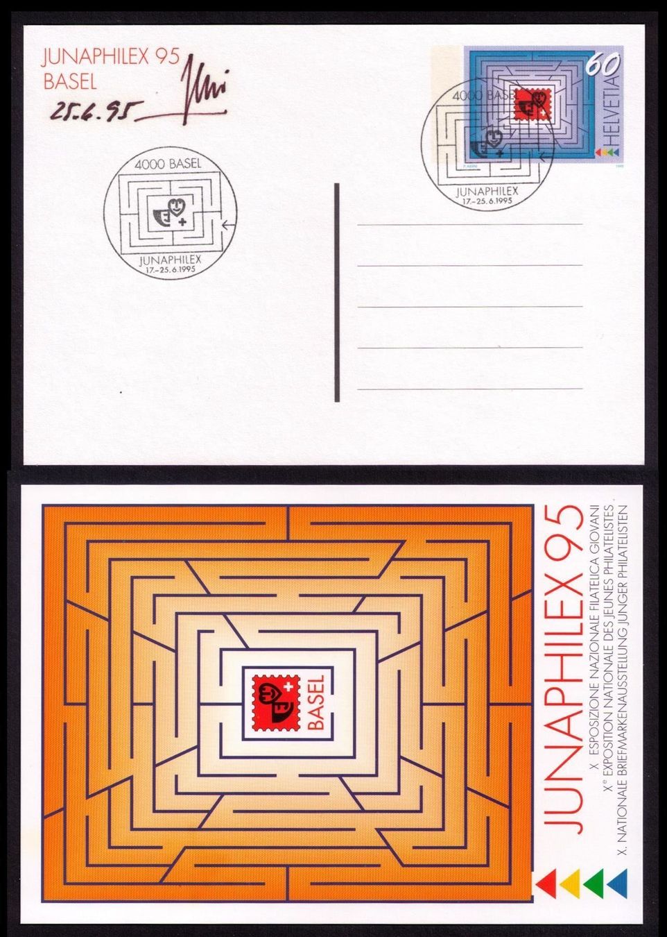 Tutti i francobolli: 1995_JUNAPHILEX 95_Entwerfer-AUTOGRAMM P. Aerni !! – Usato da Marthalen venduto da Ch_quality 5