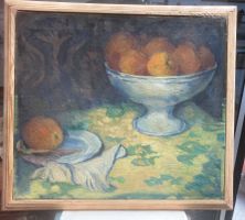 Früchte am Tisch -  auf Leinwand