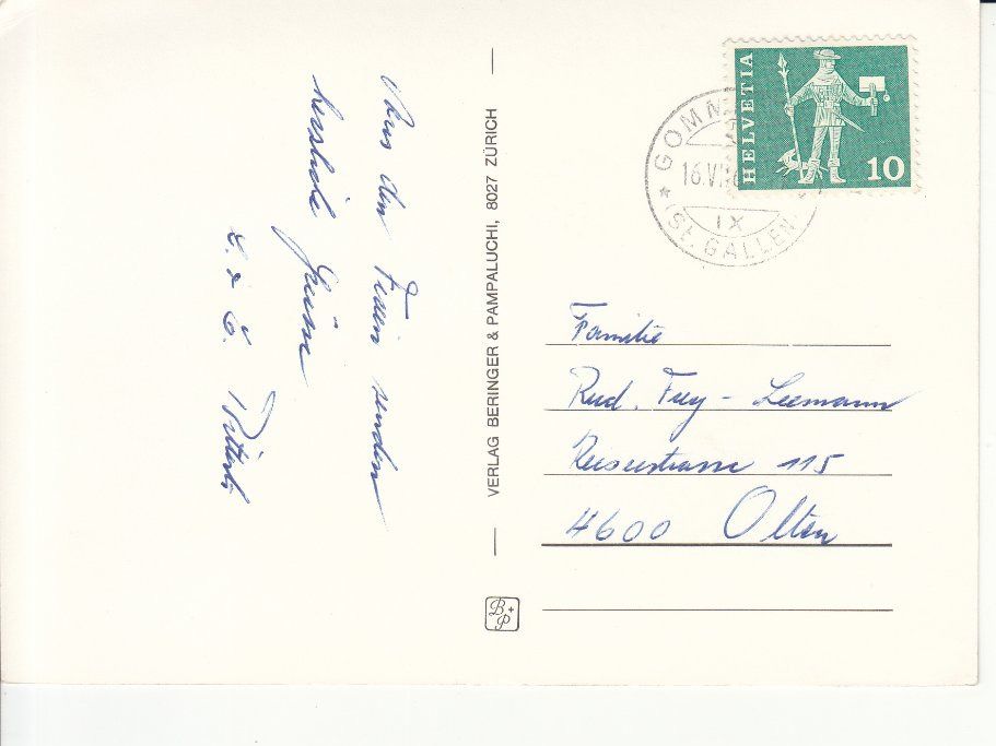 Cartoline postali: Amden 1961 – Usato da Bürglen TG venduto da StampGraf 1