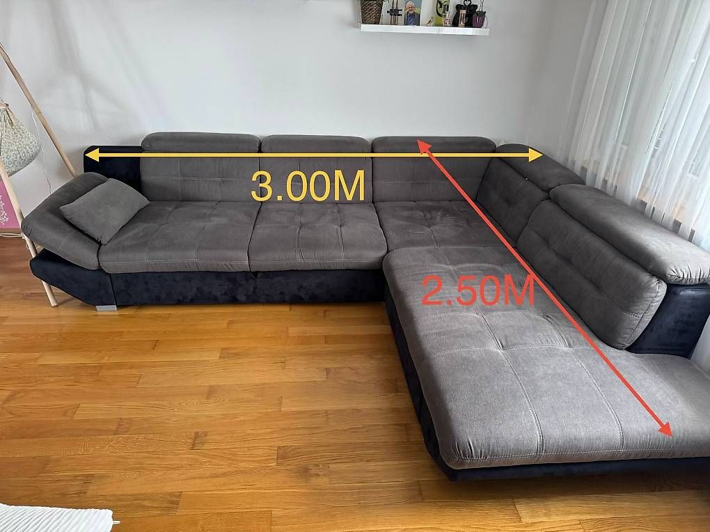 Sofas: Grosses Sofa mit Bettfunktion und Schublade – D'occasion à Bern par Sabrinathomet 4