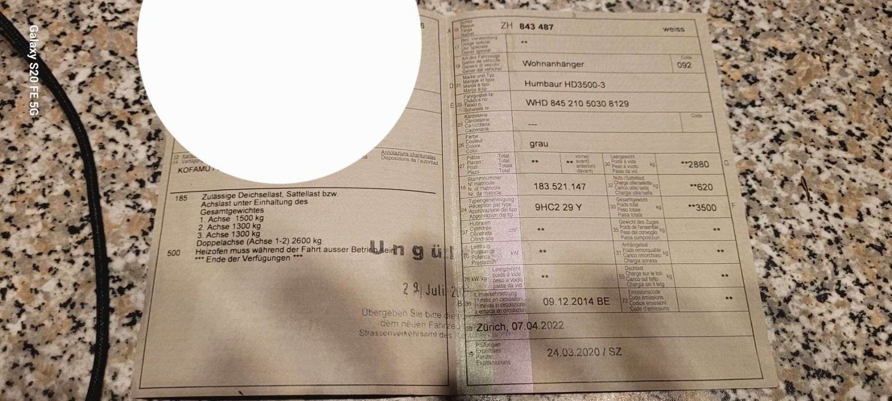 Humbaur Rimorchi: Wohnwagen Drehschemel – Usato da Rifferswil venduto da Raphaela96 9