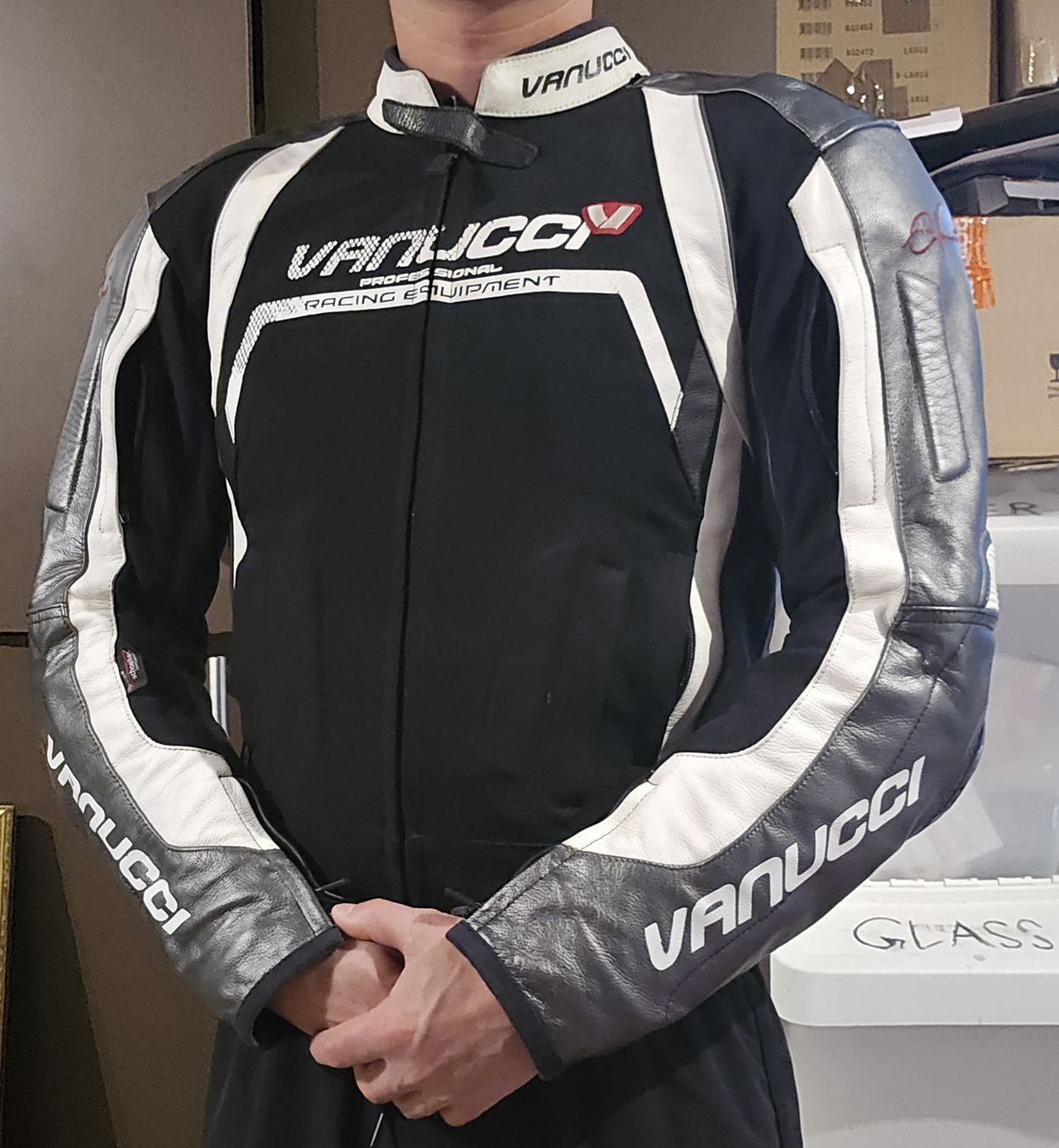 Vanucci Giacche: Vanucci by Spyke Motorradjacke Leder/Textil Gr. 52 – Usato da Cham venduto da VeryGood007