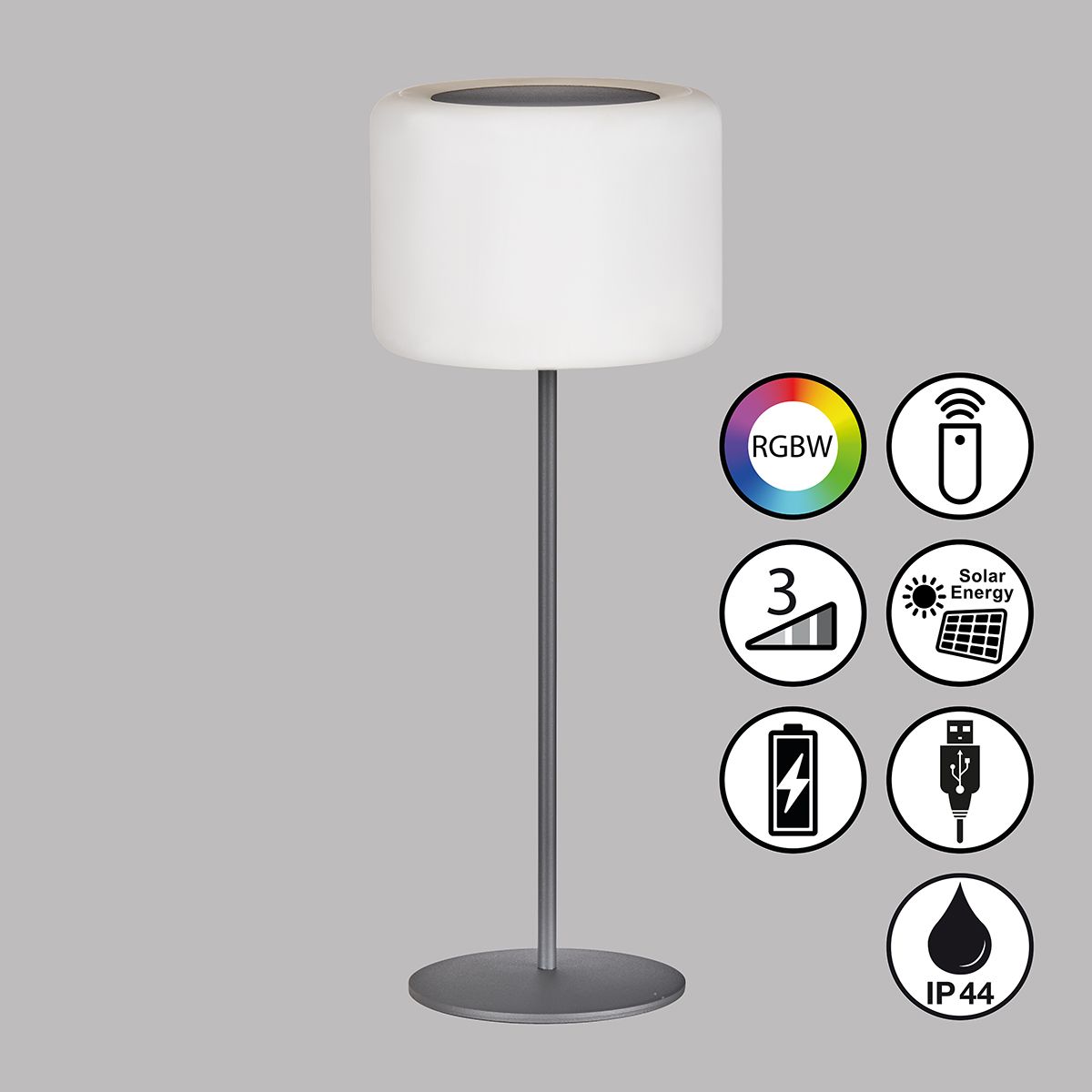 Lampade: Solar LED Tischleuchte, 40 cm Höhe, IP44 – Nuovo (secondo la descrizione) da Kreuzlingen venduto da Smart-Light