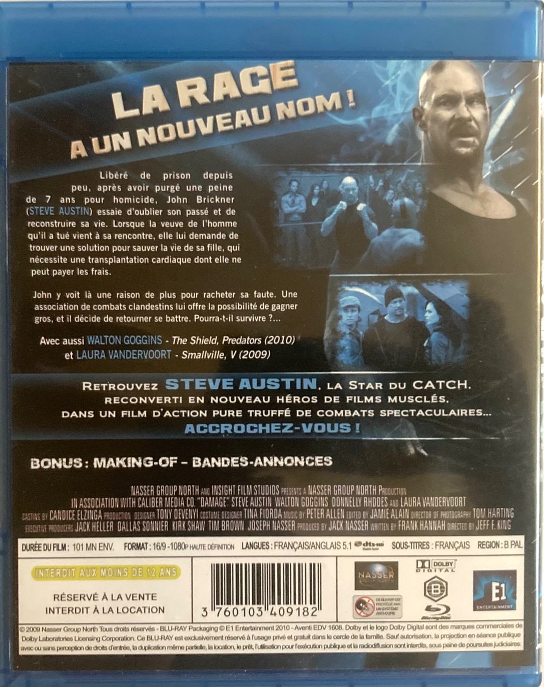 Tutti i DVDs: STEVE AUSTIN DAMAGE (COMBATTRE POUR SA REDEMPTION) – Usato da Poliez-Pittet venduto da Newtown-Records 1