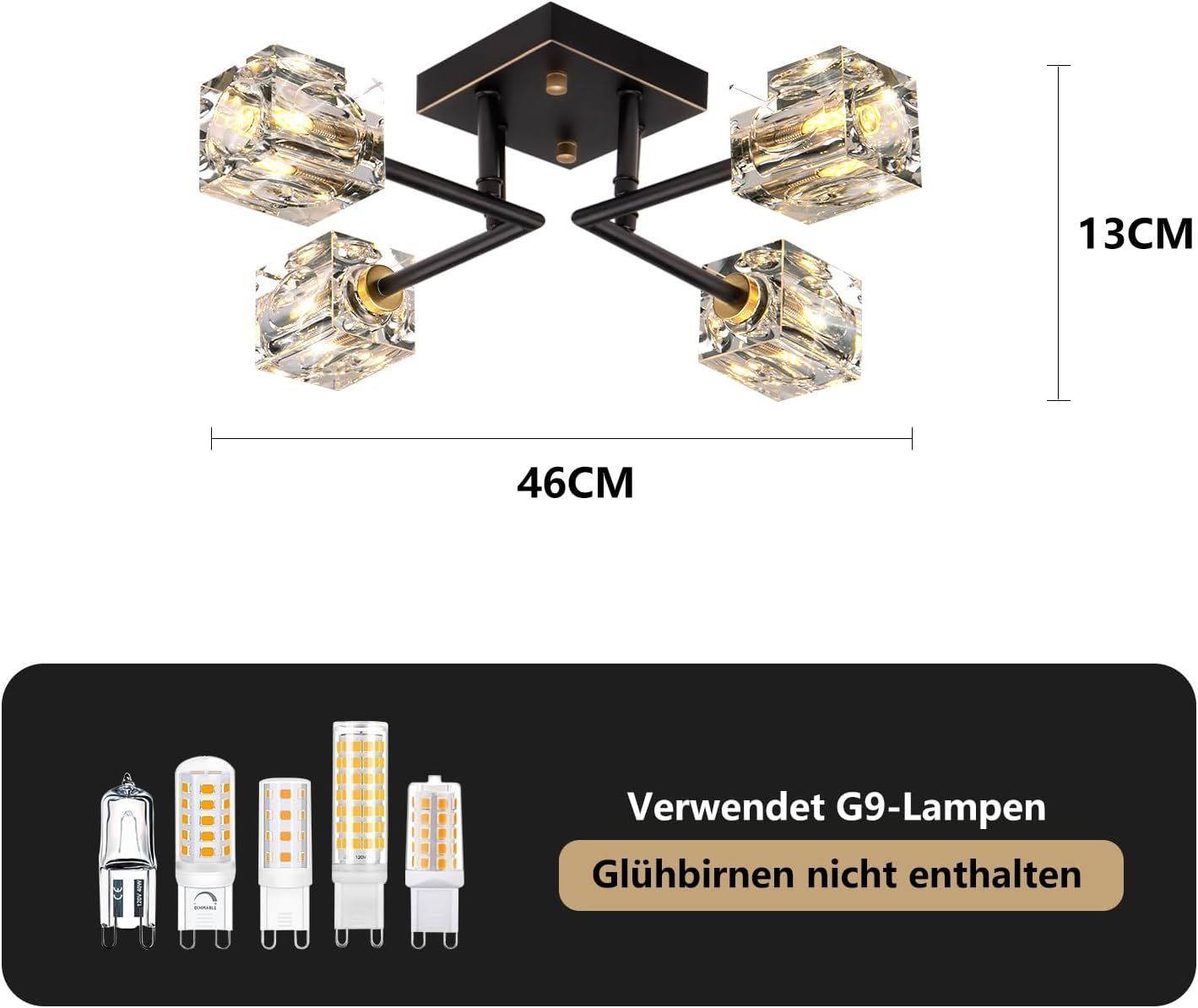 Lampadari & plafoniere: Deckenlampe Kronleuchter Kristall Deckenleuchte 4-Flammig – Nuovo e nell'imballaggio originale da Wittenbach venduto da VELARO 2