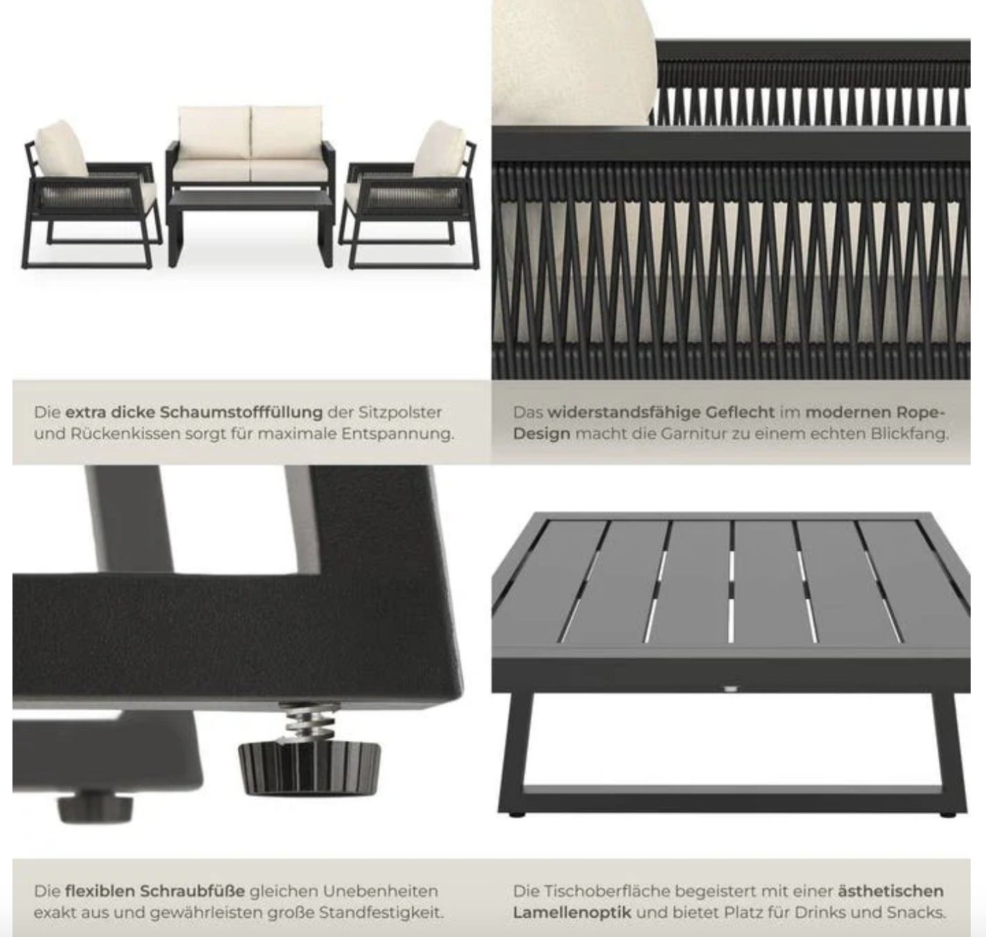 Divani: Garten-Lounge Set Captive - Gratis Versand – Nuovo e nell'imballaggio originale da Kleinwangen venduto da meinwarenkorb.ch 4
