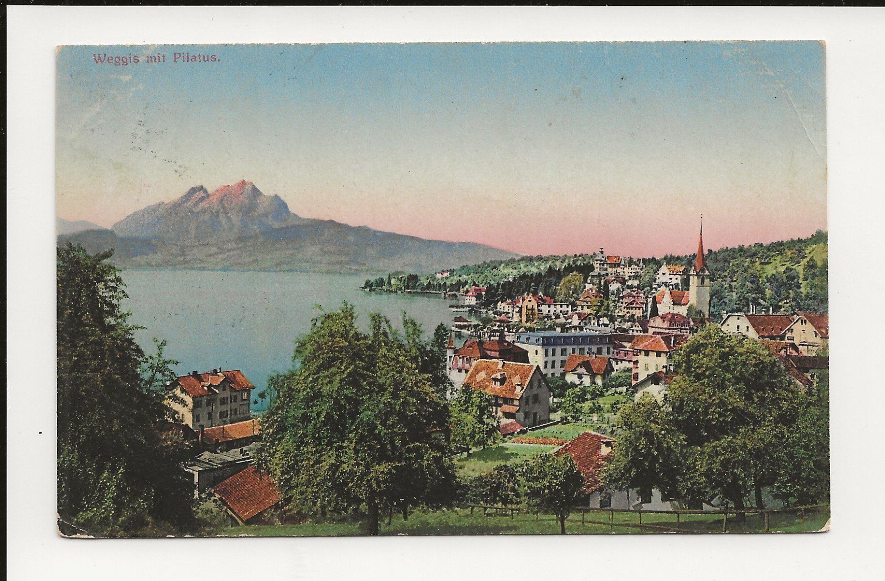 Cartoline postali: AK 1919 Weggis mit Pilatus – Usato da Greifensee venduto da 315WDO