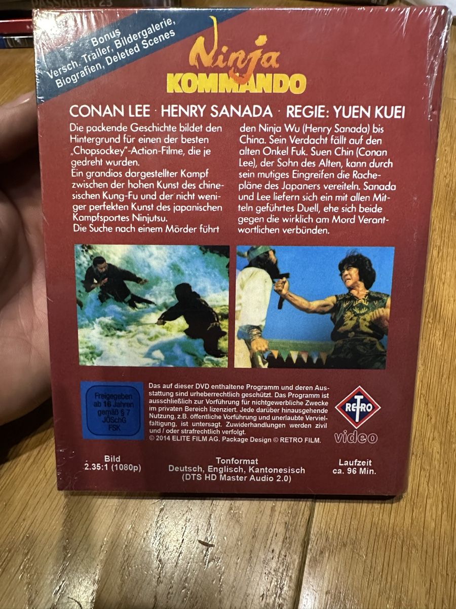 Tutti i DVDs: Ninja Kommando, kleine Blu Ray Hartbox neu – Nuovo e nell'imballaggio originale da Benken ZH venduto da Audi-erich 1