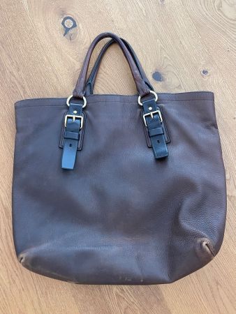 PRADA Vintage Tote Bag edles Chocolat Braun mit Zertifikat
