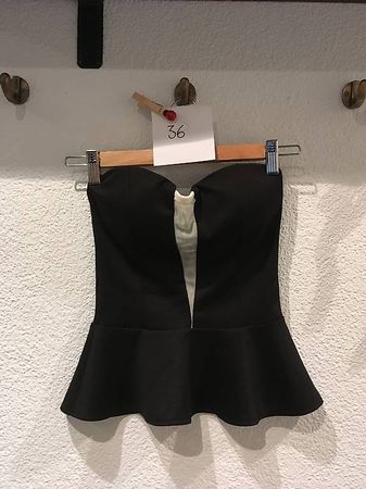 edles schwarzes Bandeau/Top/T-Shirt