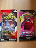 2x Pokemon SWSH Blister Booster Pack Evolving Skies Fusion