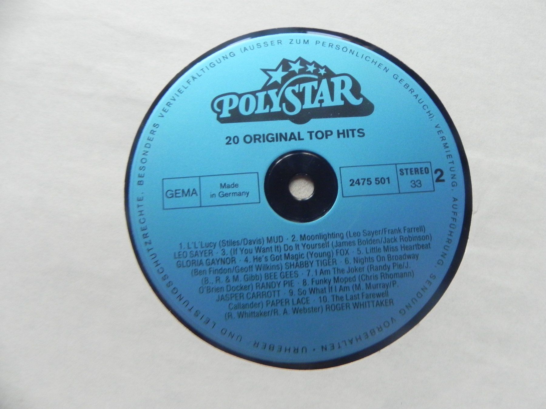 Schallplatten: LP 20 Rock Pop Hits ABBA Thin Lizzy Procol Harum Mud Fox – Gebraucht aus Siebnen von krimsie 5