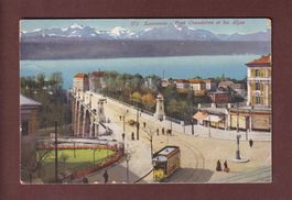 LAUSANNE - Pont Chauderon - Tram - 1924