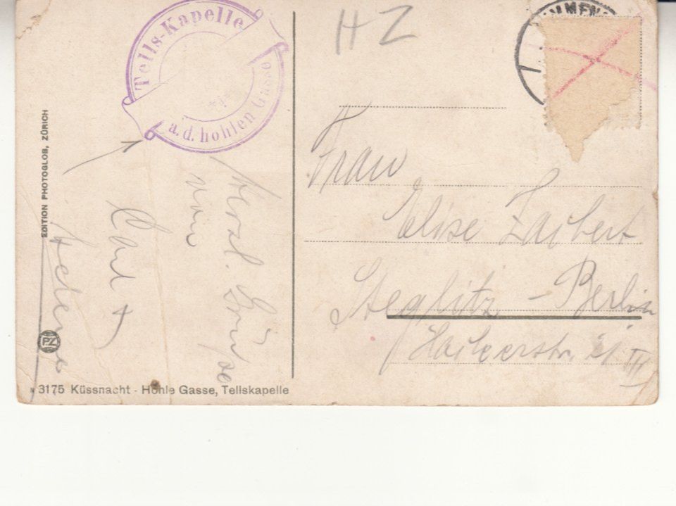 Cartoline postali: Hohle Gasse ca. 1910 – Usato da Bürglen TG venduto da StampGraf 1