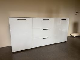 Sideboard weiss Hochglanz mit Schubladen guter Zustand