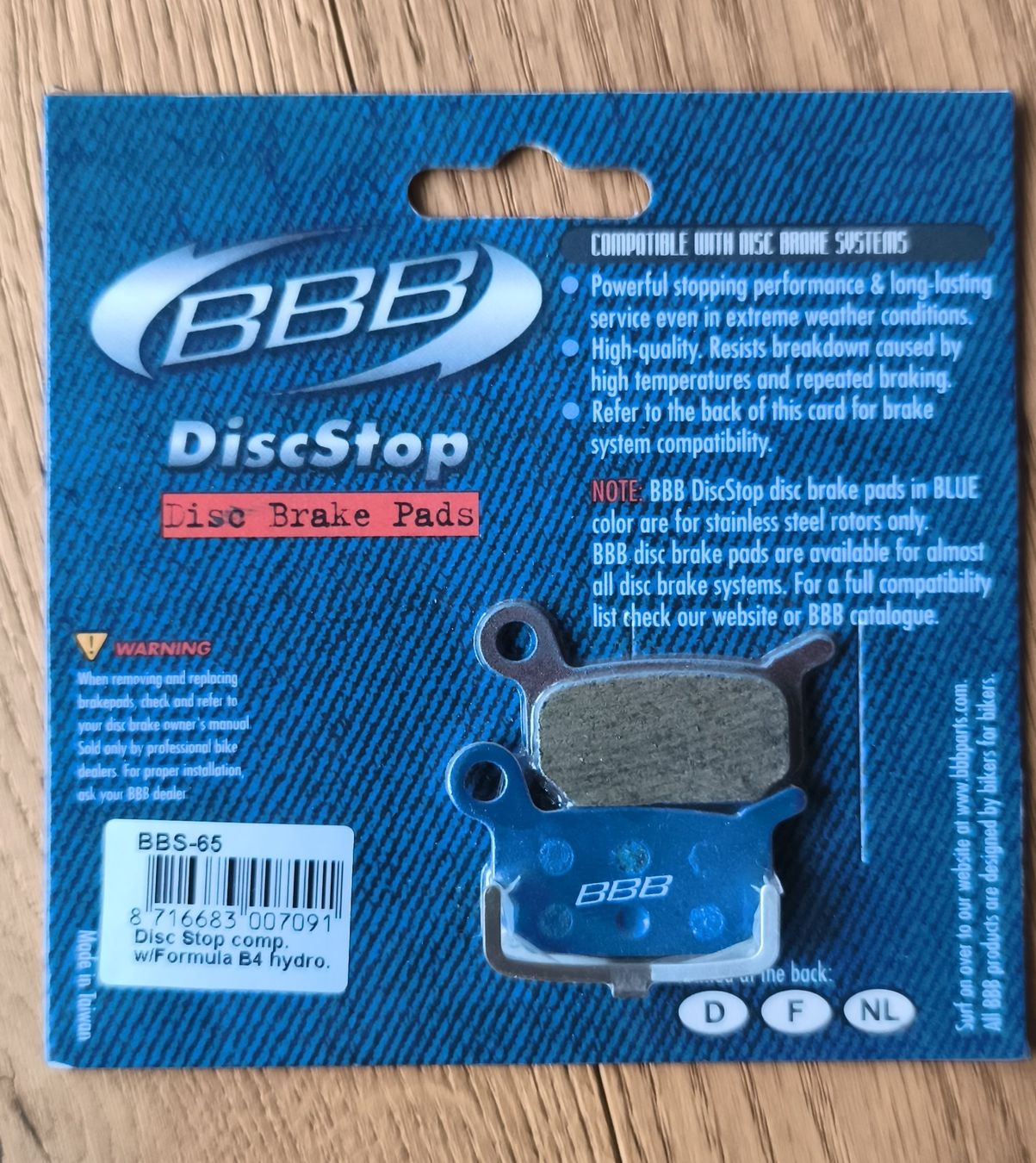 BBB Cycling Pezzi di ricambio: BBB DiscStop Bremsbeläge BBS-65 - Neu und Originalverpackt – Nuovo e nell'imballaggio originale da Zürich venduto da bre_7hlh