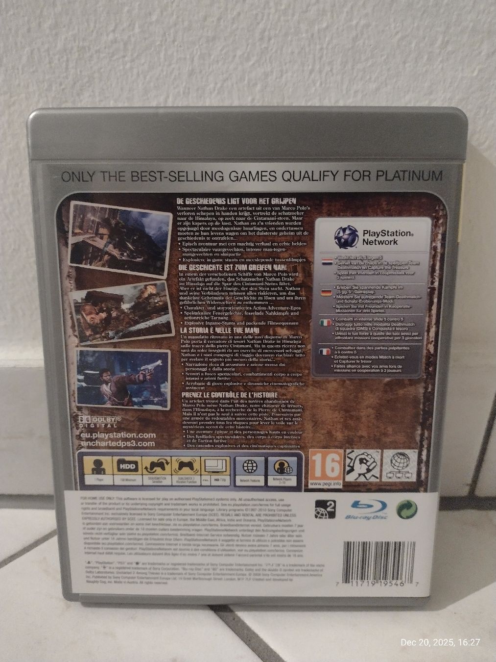 Sony Spiele: Uncharted 2: Among Thieves (PS3, Platinum Edition) – Gebraucht aus Zürich von TrainLine 1