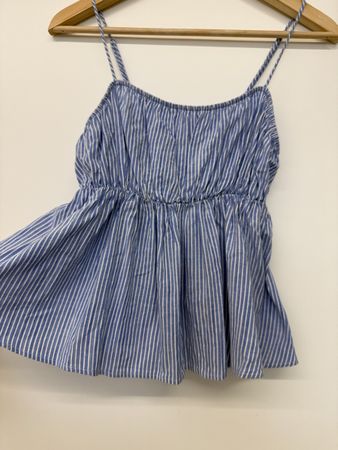 Luftiges Sommer-Top blau-weiss