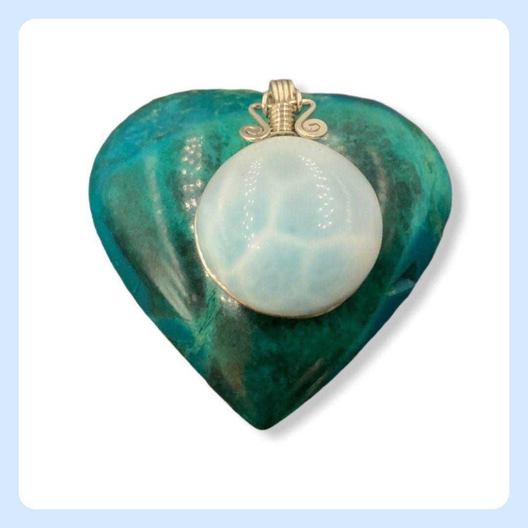 Ciondoli: Larimar A Kette, Anhänger Larimar Silber – Nuovo e nell'imballaggio originale da Zürich venduto da Mevas_Silber 2