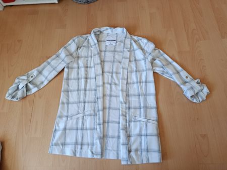 Blazer Tally Weijl blanc carreaux noir taille S