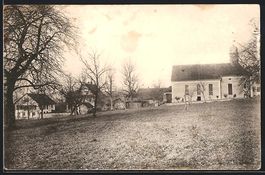 AK Bettwil, Ortspartie mit Kirche, 1921