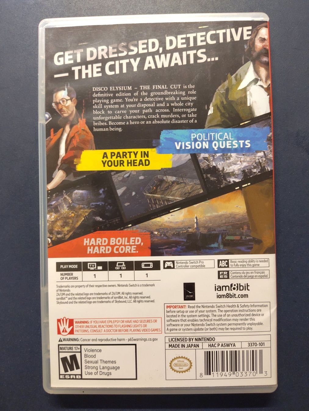 Nintendo Spiele: Disco Elysium Switch (Limited Edition Iam8bit) – Neu (gemäss Beschreibung) aus Gutenswil von N1ck_Name 1