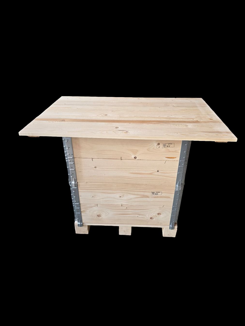 Holzartikel: Stehtisch mit Stauraum / 1200 x 800 x 930 mm – Neu (gemäss Beschreibung) aus Schwarzenegg von SILOU_VERPACKUNGEN